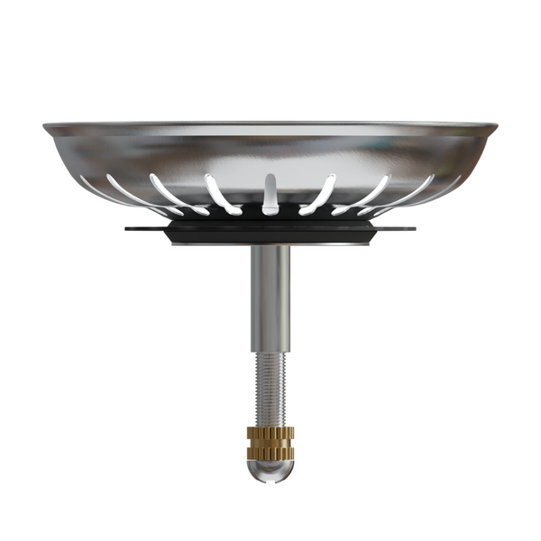 Colador de fregadero de cocina de 82 mm con pasador de rosca ajustable