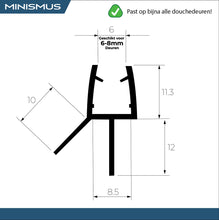 Minismus Shower Seal with Water Stop (2x 1 Meter)