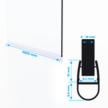 Minismus Shower Door Seal  D-Profile(2x 1 Meter)