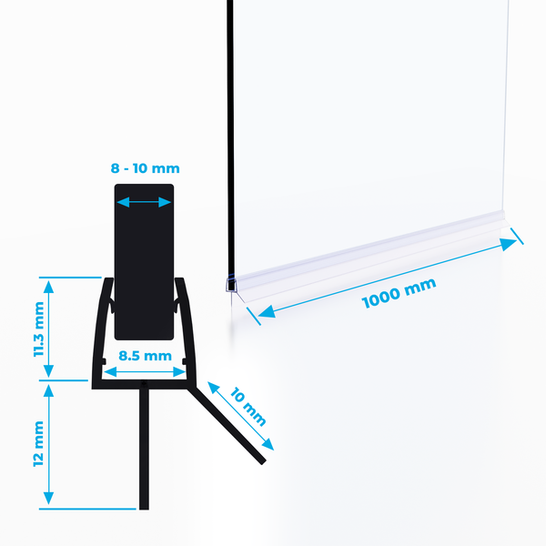 Minismus Shower Seal with Water Stop (2x 1 Meter)