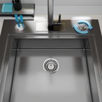 Colador de fregadero de cocina de 82 mm con pasador de rosca ajustable