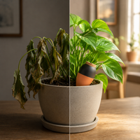 Erogatore d'Acqua XL 950 ml - Set da 4 | Irrigazione Automatica in Terracotta per Grandi Piante da Interno