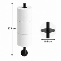 Soporte de papel higiénico montado en la pared para 3 rollos extra