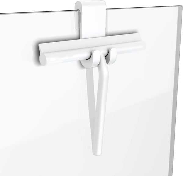 Shower Squeegee Including Hanging Hook - White