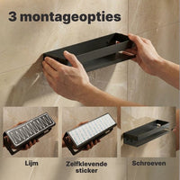 Estante de Ducha Compacto de Acero Inoxidable para Montaje en Pared