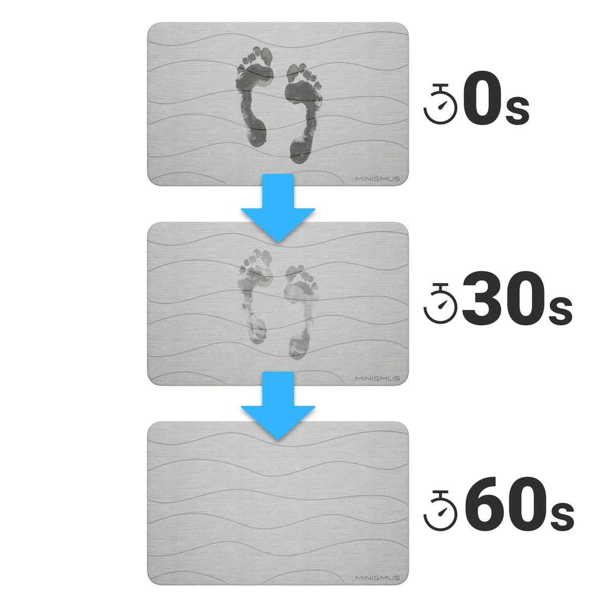 Quick Dry Diatomite Bath Mat - 60x40cm