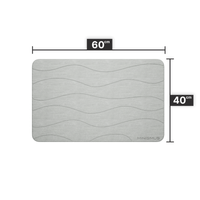 Alfombra de baño de diatomita de secado rápido - 60 x 40 cm