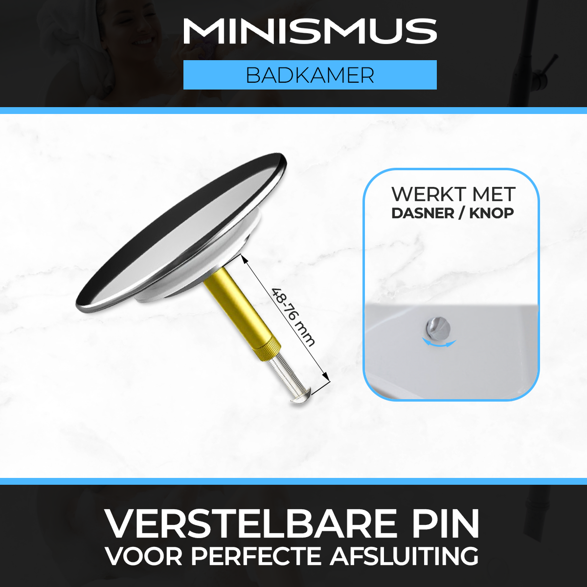 Minismus Universele 72 mm Badstop
