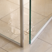 Shower Seal with Water Stop - 2x 1 Meter for 6-8mm Glass Doors