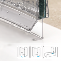 Shower Seal with Water Stop - 2x 1 Meter for 6-8mm Glass Doors