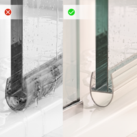 Shower Door Seal  D-Profile(2x 1 Meter)