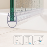 Shower Door Seal  D-Profile(2x 1 Meter)