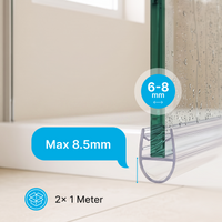 Shower Door Seal  D-Profile(2x 1 Meter)