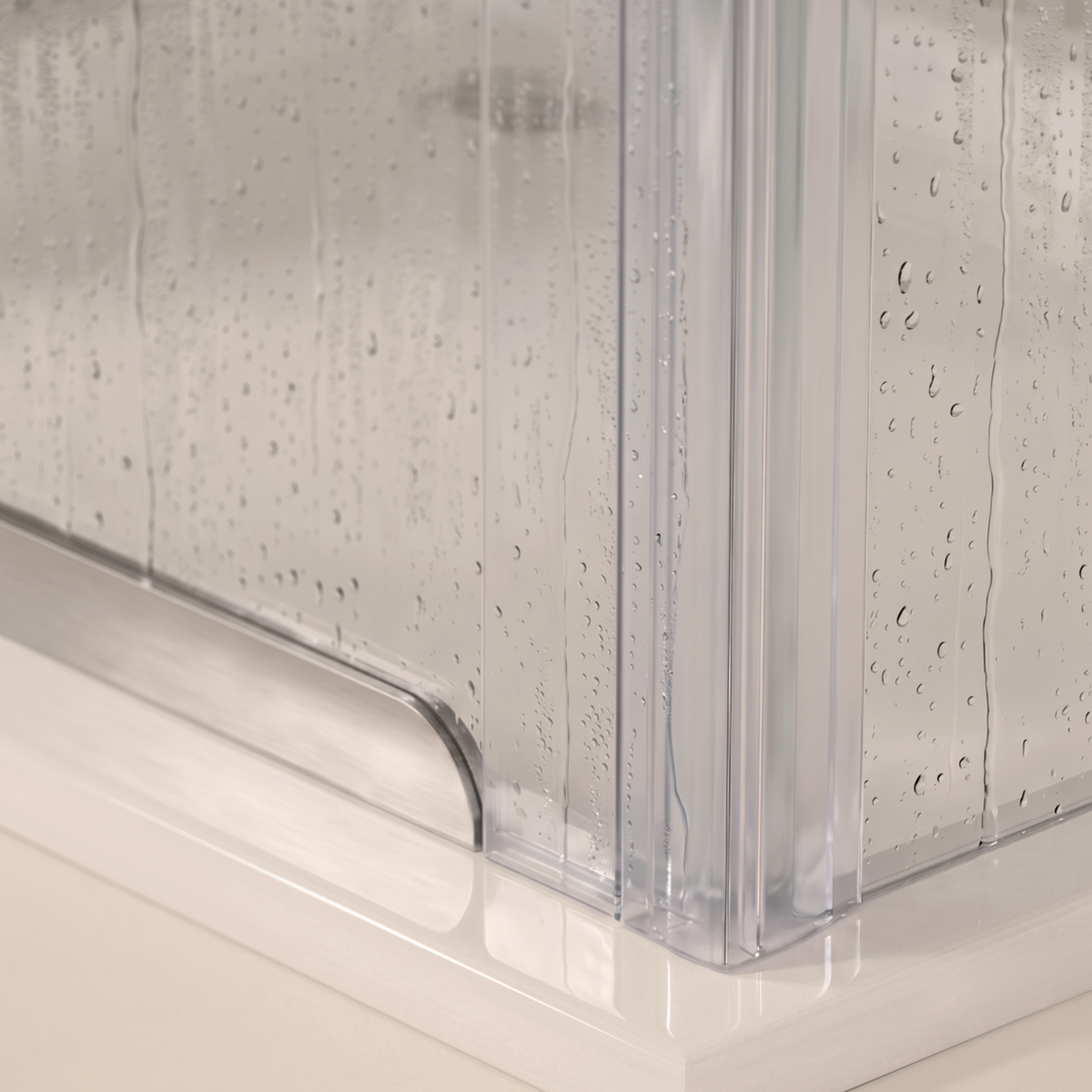 Vertical Shower Door Seal F-Profile 200 cm