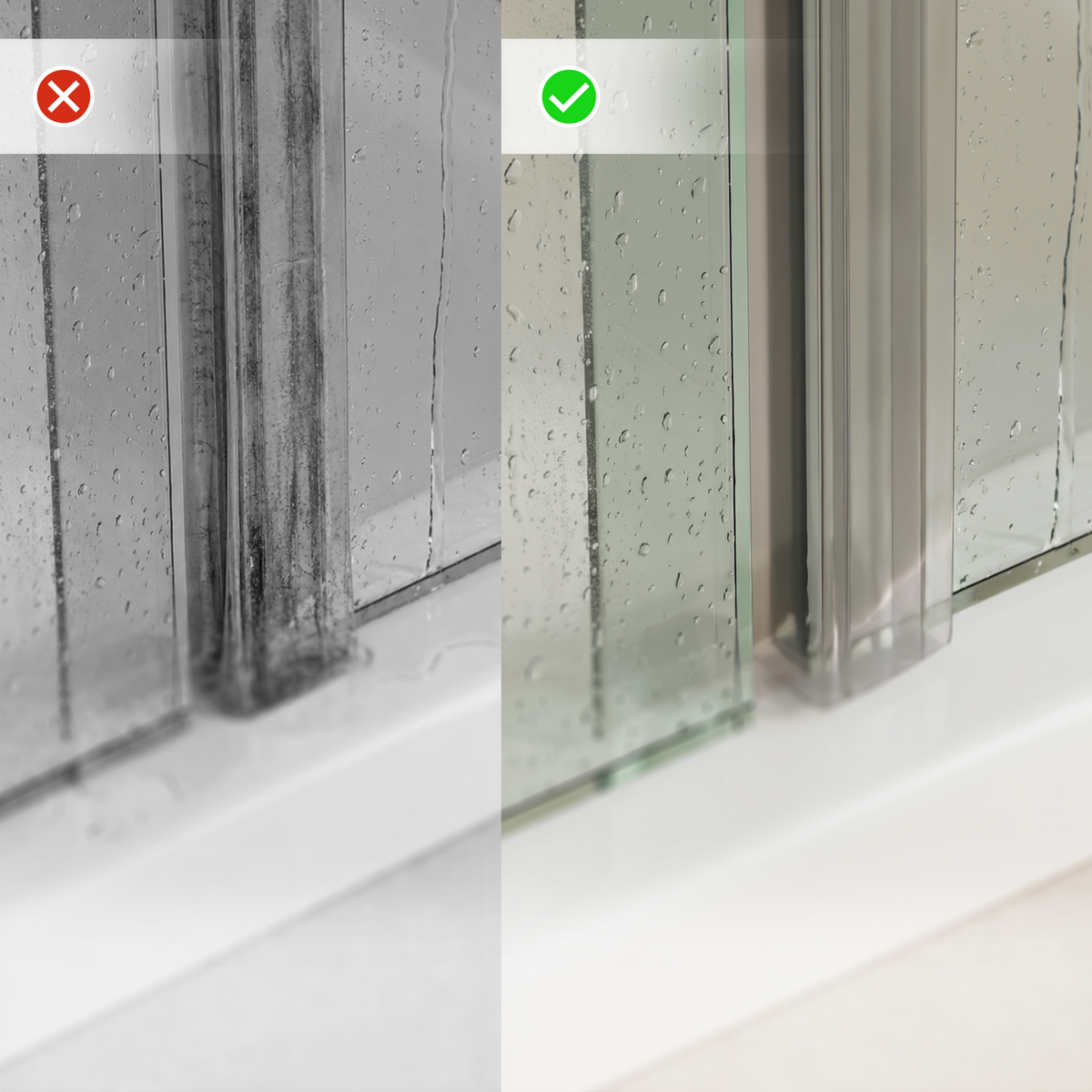 Vertical Shower Door Seal U-Profile 200 cm
