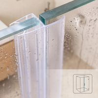 Vertical Shower Door Seal U-Profile 200 cm