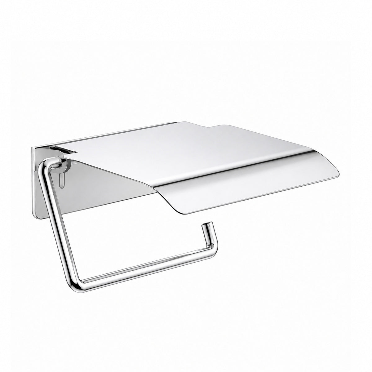 Wall Mounted Toilet Paper Holder with Cover - Chrome