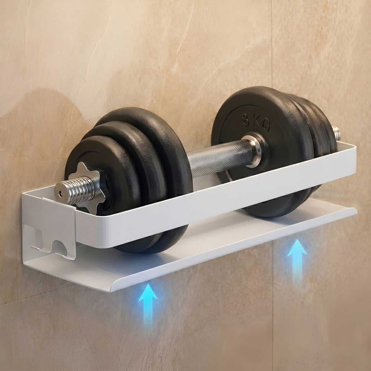 Étagère de douche 30 × 9 × 7 cm en acier inoxydable avec 3 options de montage
