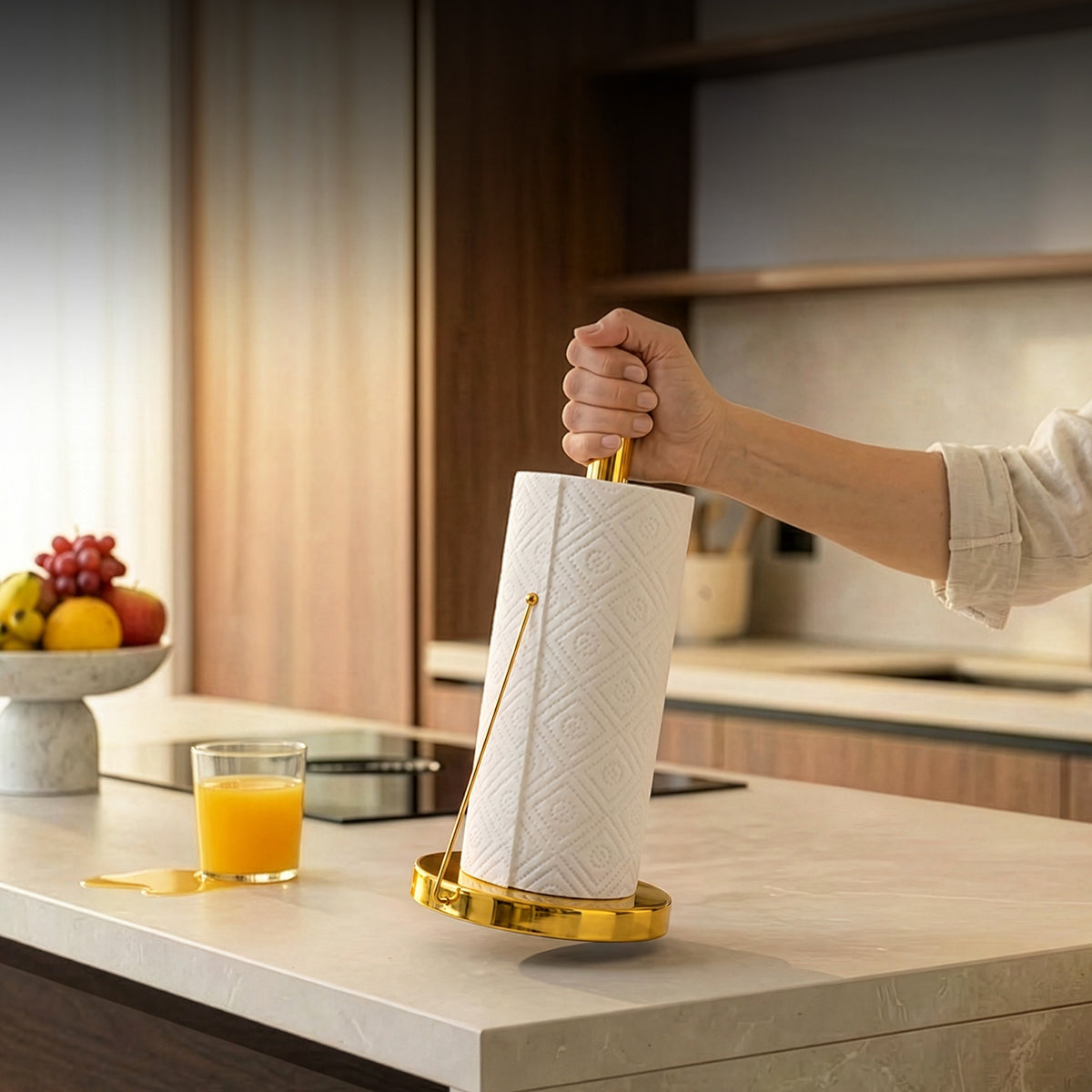 Glossy Gold - Paper Towel Holder