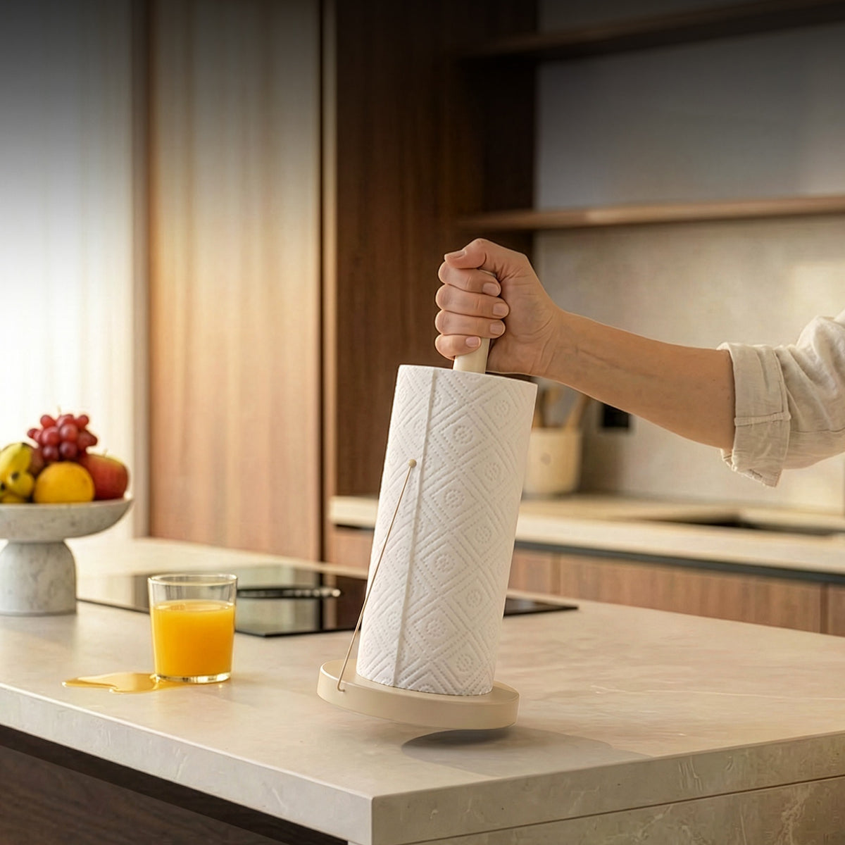 Beige - Paper Towel Holder