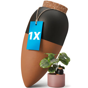 Erogatore d'Acqua XL 950 ml | Irrigazione Automatica in Terracotta per Piante da Interno Grandi