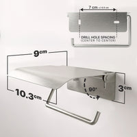 Soporte de papel higiénico de pared con tapa protectora