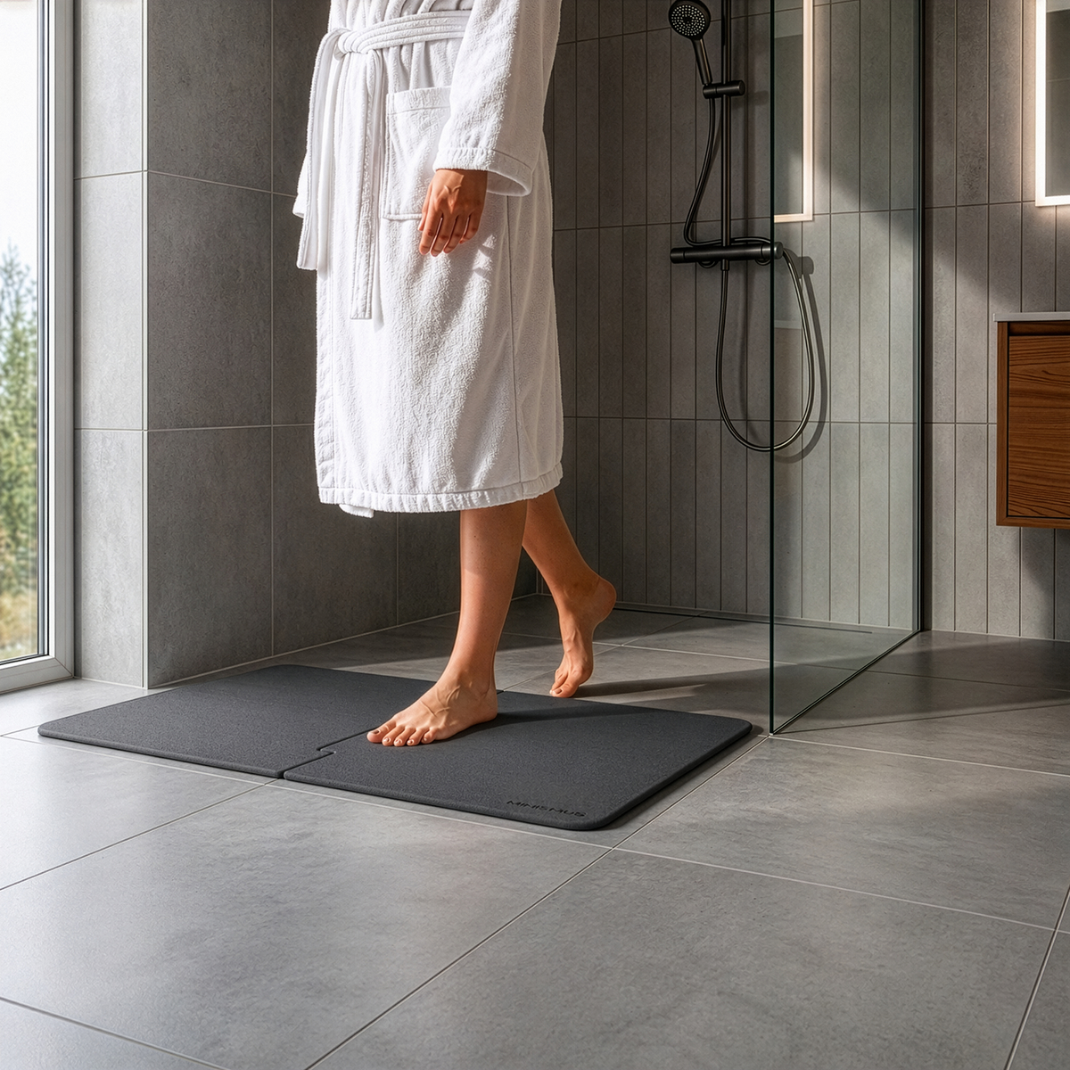 XXL Diatomit-Badematte 80×50 cm