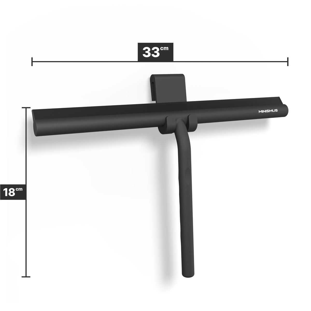 Limpiador de ducha extra ancho con gancho para colgar 33 cm