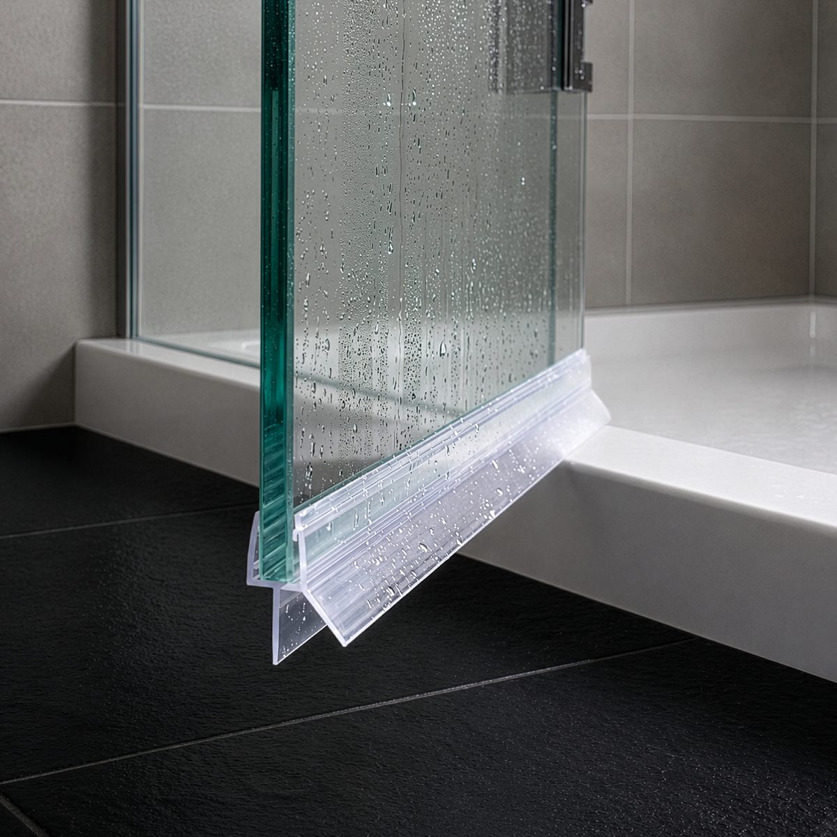 Guarnizione per Doccia con Fermacqua - 2x 1 Metro per Porte in Vetro da 8-10mm