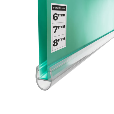 Shower Door Seal  D-Profile(2x 1 Meter)