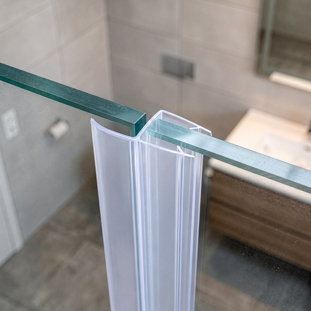 Joint de porte de douche vertical profilé en U 200 cm