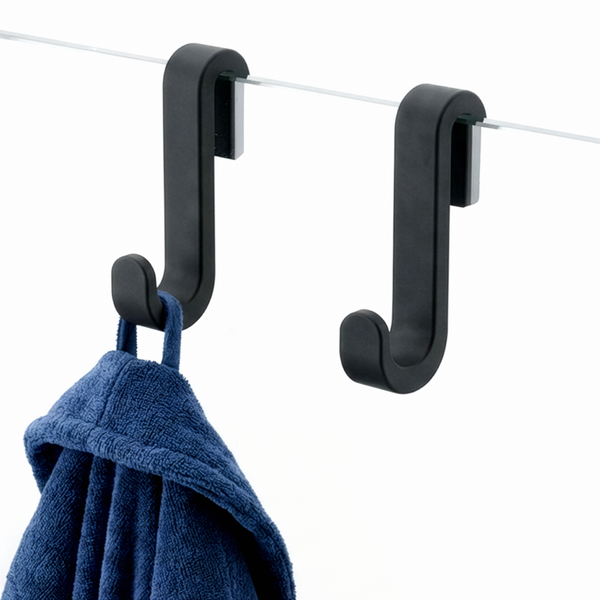 Ganci Doccia Antiruggine con Rivestimento in Silicone - Confezione da 2