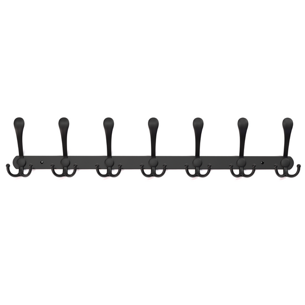 Wall Mounted Coat Hooks with 21 Hooks Black