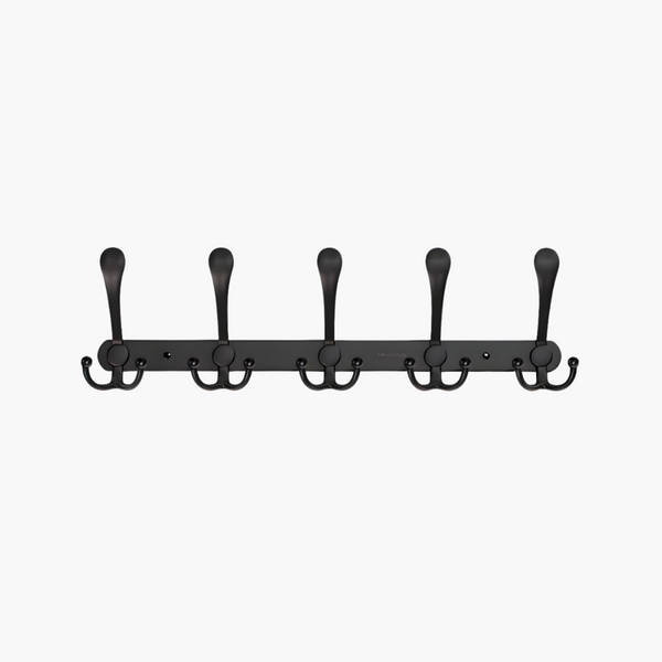 Wall Mounted Coat Hooks with 15 Hooks Black