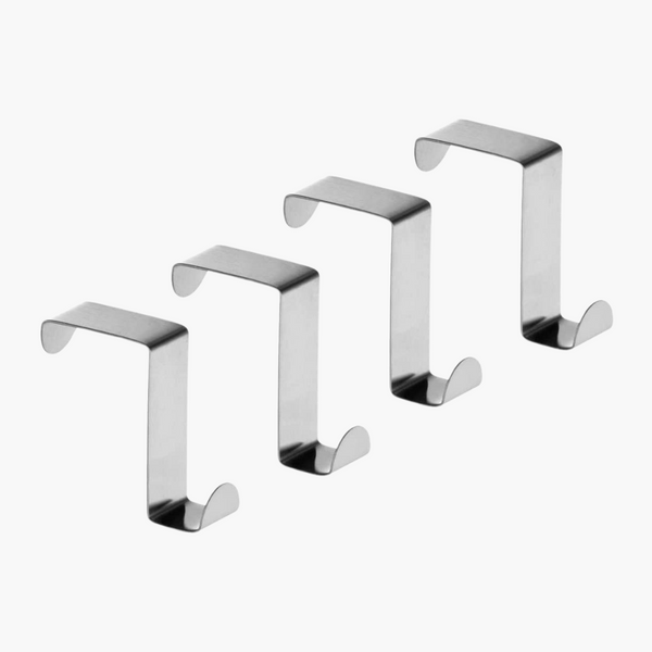 Stainless Steel Door Hooks Set - 4 Pieces