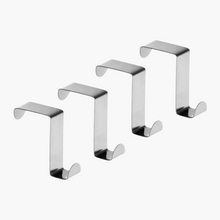 Stainless Steel Door Hooks Set - 4 Pieces