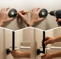 Soporte de papel higiénico montado en la pared para 3 rollos extra