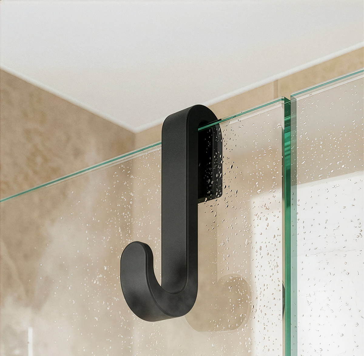 Crochet de Porte de Douche 2-Pack avec Revêtement en Silicone
