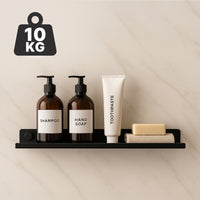 Floating Wall Shelf with Anti-Fall Edge, Rustproof and Space-Saving