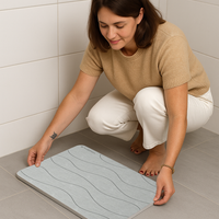 Alfombra de baño de diatomita de secado rápido - 60 x 40 cm