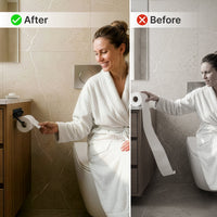 Toilet Roll Holder with No-Drill Installation, Stainless Steel, Matte Finish