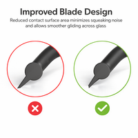 Bathroom Squeegee with Built-In Hook and Durable Silicone Blade, 21cm