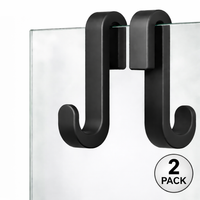 Set van 2 Douchedeurhaken met Siliconen Coating