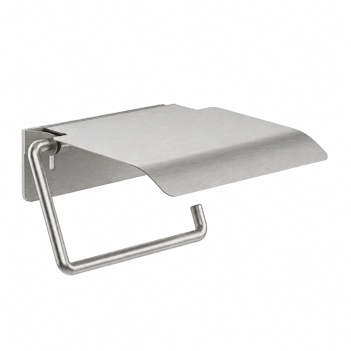 Soporte de papel higiénico de pared con tapa protectora