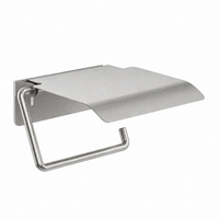 Soporte de papel higiénico de pared con tapa protectora