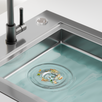 Colador de fregadero de cocina de 82 mm con pasador de rosca ajustable