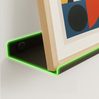 Floating Wall Shelf with Anti-Fall Edge, Rustproof and Space-Saving
