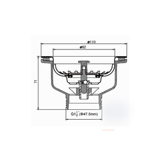 Minismus Sink Drain with Basket Plug Ø110 mm Outer Diameter - Without Overflow