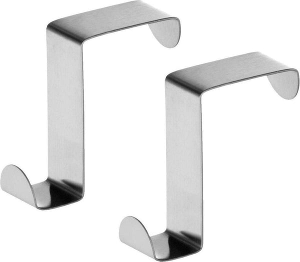 Stainless Steel Door Hooks Set - 4 Pieces