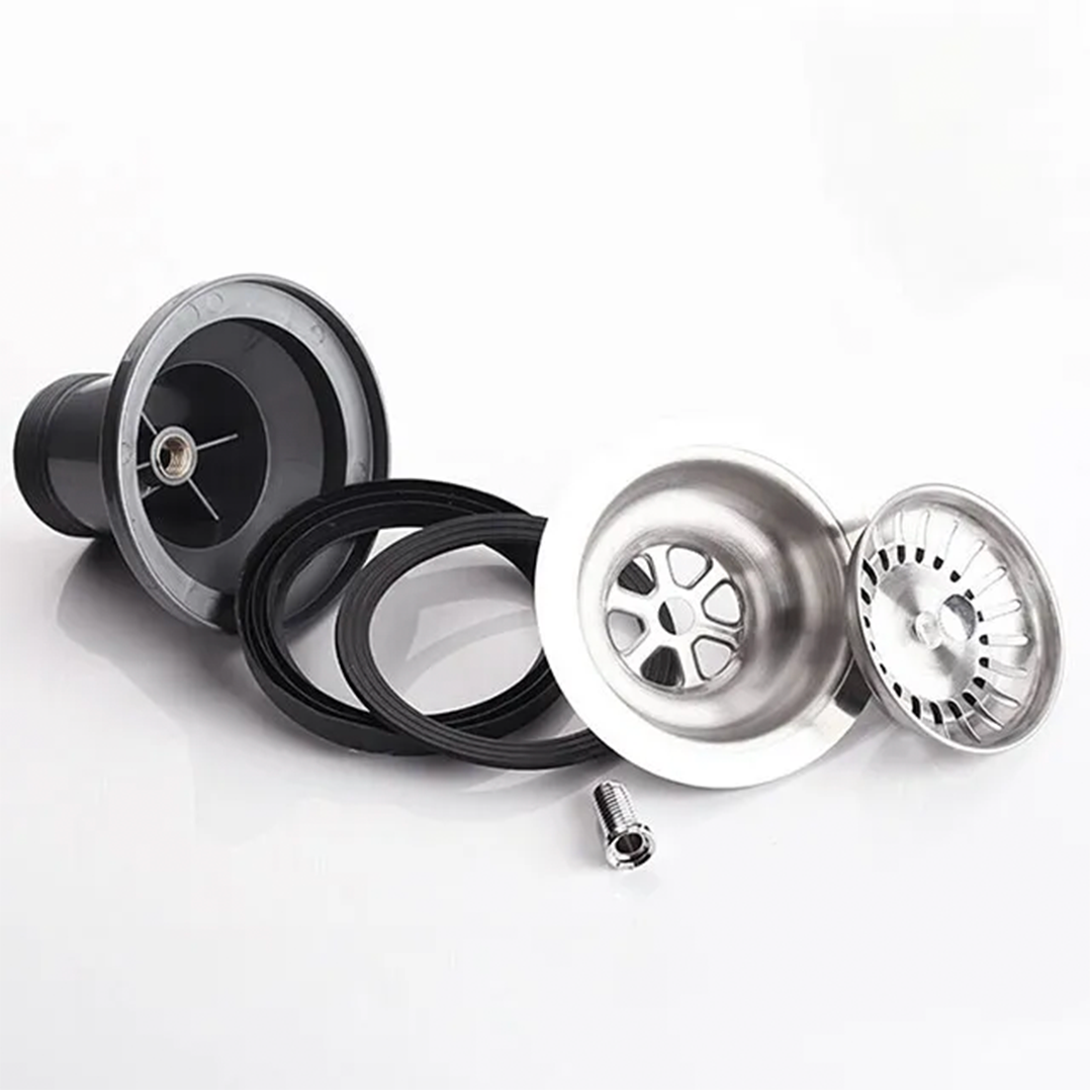 Desagüe de fregadero con tapón de cesta – Diámetro exterior de 110 mm, conexión G1 1/2